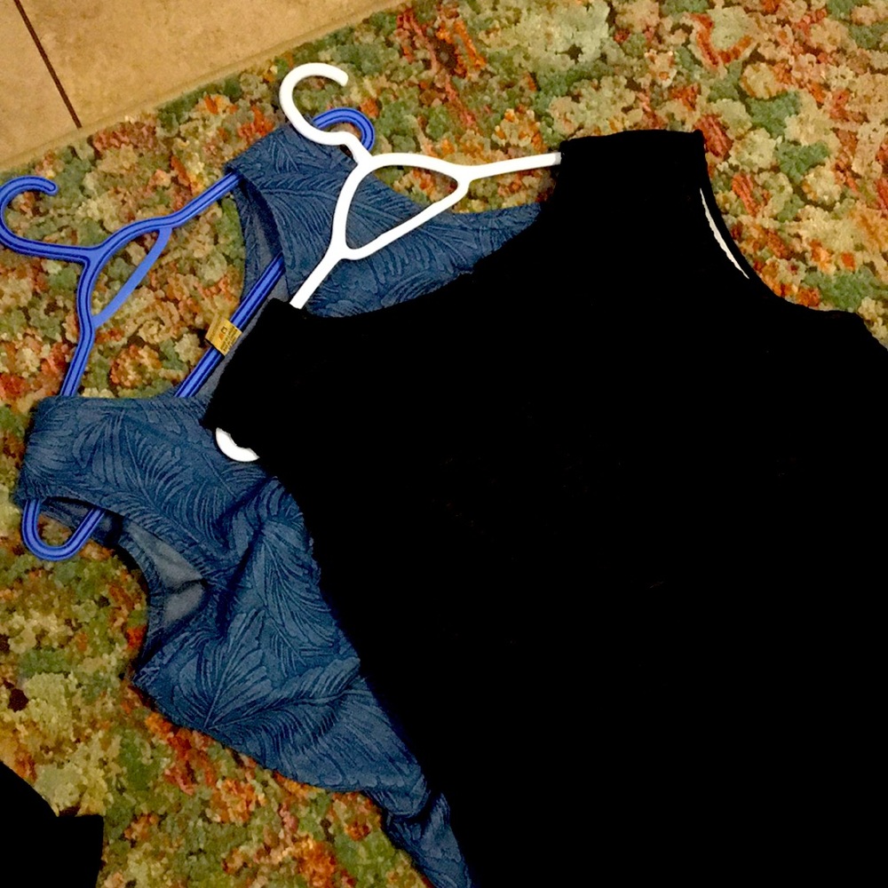 Two Dresses Denim And Black
